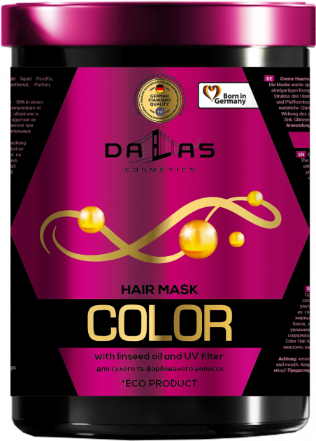 Dallas Color Linseed Oil & UV Filter Hair Mask, 1 L