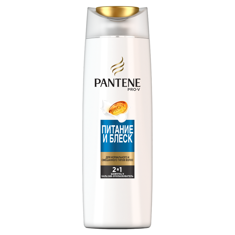 Pantene 2-in-1 Pro-V Nourishment & Shine Shampoo & Conditioner, 400 mL