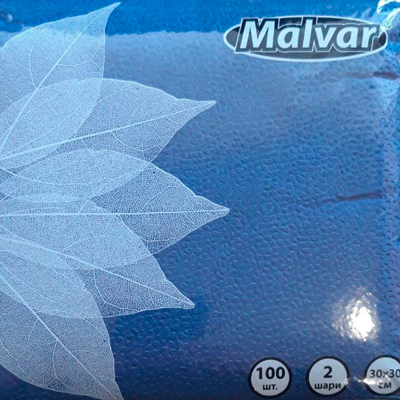 Malvar Blue 2-Ply Table Napkins, 30 x 30 cm, 100 pcs