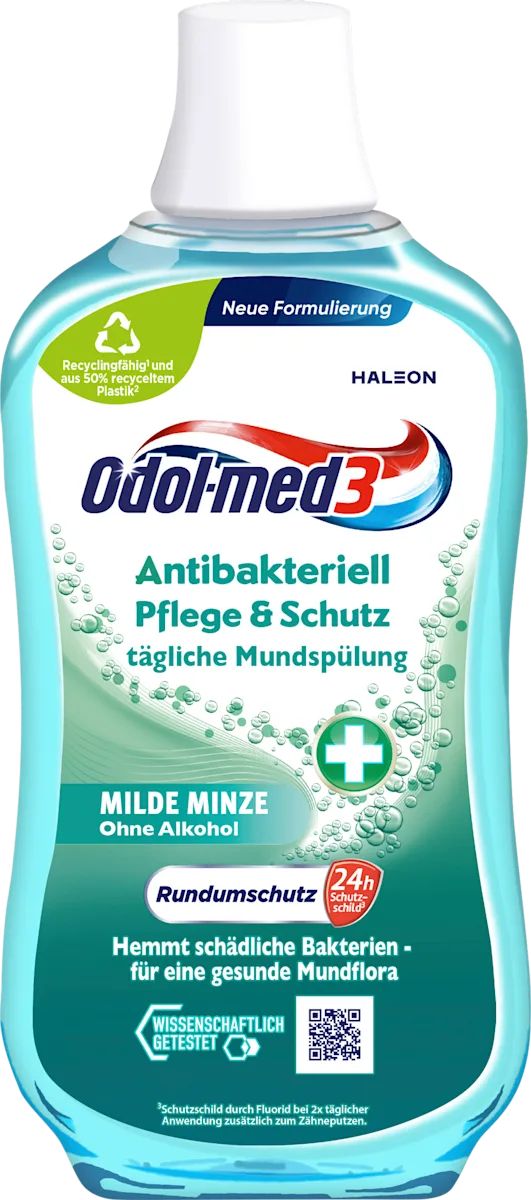 Odol-Med 3 Antibacterial Care & Protection Mouthwash, 500 mL