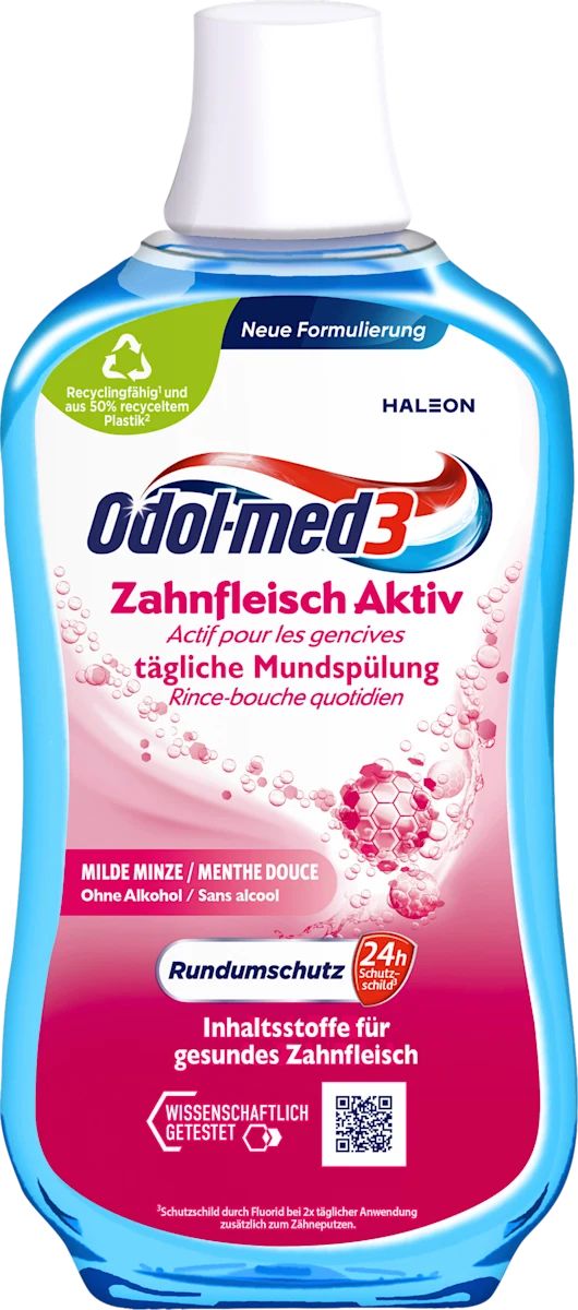 Odol-Med 3 Gum Active Mouthwash, 500 mL