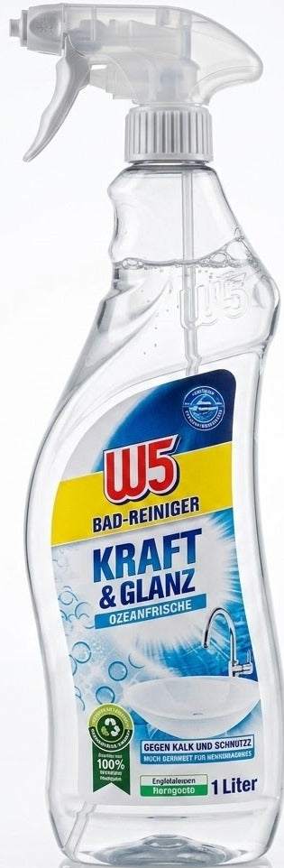 W5 Power & Shine Ocean Fresh Bathroom Cleaner, 1 L