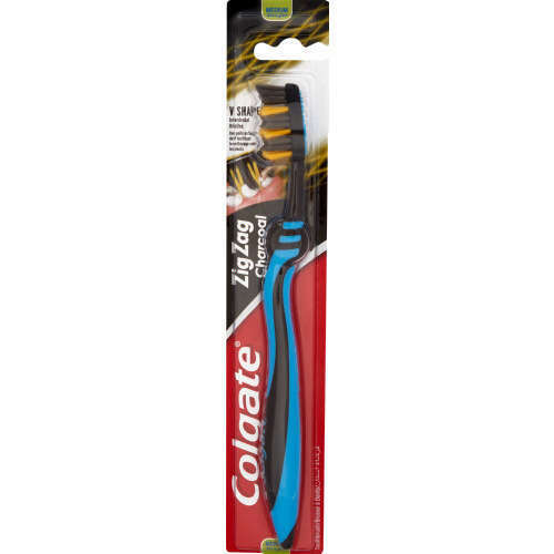 Colgate ZigZag Charcoal Medium Toothbrush