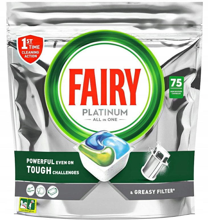 Fairy Platinum Dishwasher Tablets, 75 pcs, Priced per Piece