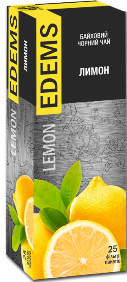 Edems Lemon Black Tea Bags, 25 pcs, 50 g