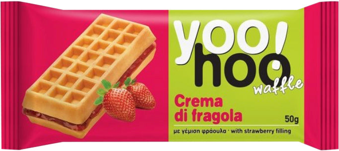 Ambrosia Yoo! Hoo Belgian Waffle with Strawberry Filling, 50 g