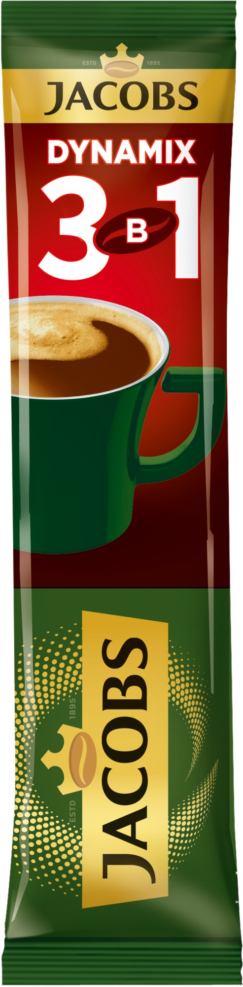 Jacobs 3-in-1 Dynamix Instant Coffee Stick, 12.5 g