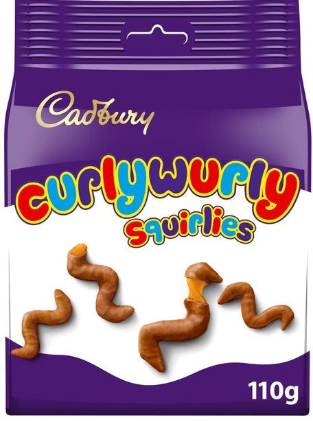 Cadbury Curly Wurly Squirlies Chocolate Caramel Gummies, 110 g