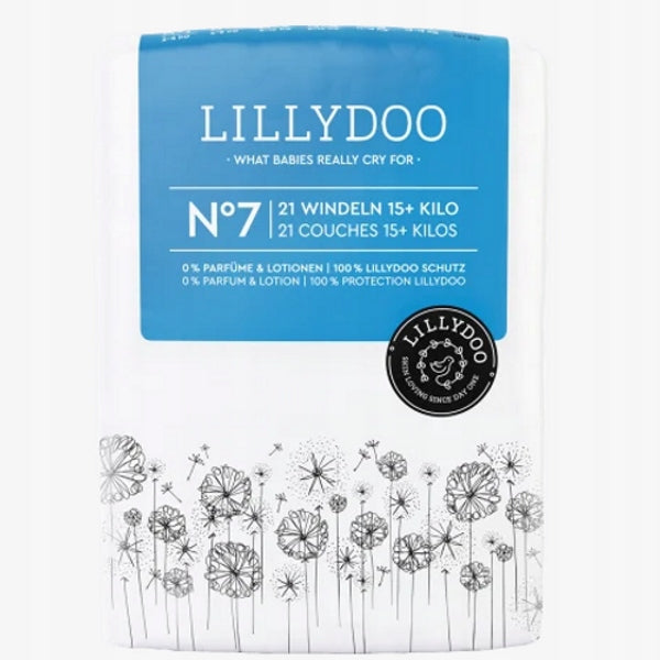 Lillydoo Size 7 Baby Diapers, 15+ kg, 21 pcs