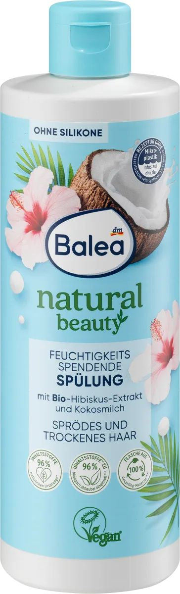 Balea Natural Beauty Hibiscus Extract & Coconut Milk Hair Conditioner, 350 mL
