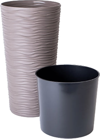 Aleana Fusion Flower Pot with Insert, Assorted, 22 x 41.5 cm, 5 L - Image 2