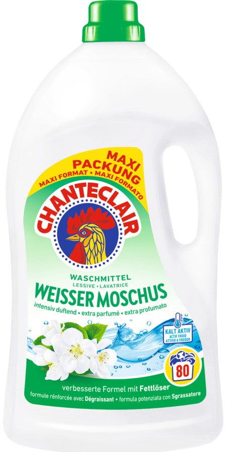 Chante Clair White Musk Laundry Detergent Gel, 80 Loads, 3.6 L