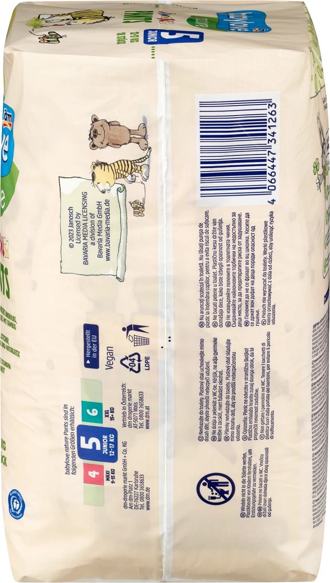 Babylove Nature Size 5 Baby Pull-Up Diaper Pants, 12-17 kg, 18 pcs - Image 3