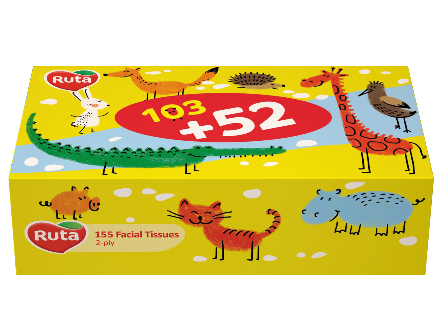 Ruta Kids Cosmetic Tissues Box, 103 + 52 sheets