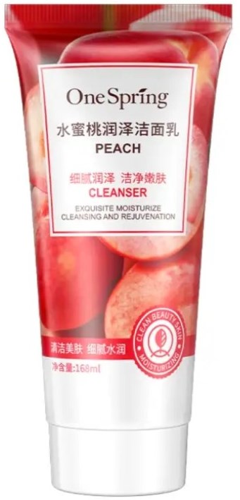 OneSpring Peach Extract Facial Cleansing Foam, 138 mL