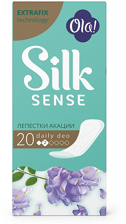 Ola! Silk Sense Daily Deo Acacia Petals Panty Liners, 20 pcs