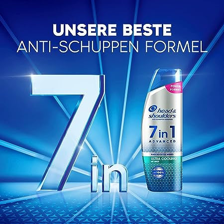 Head & Shoulders 7-in-1 Benefits Ultra Cooling Anti-Dandruff Shampoo, 225 mL - Image 3