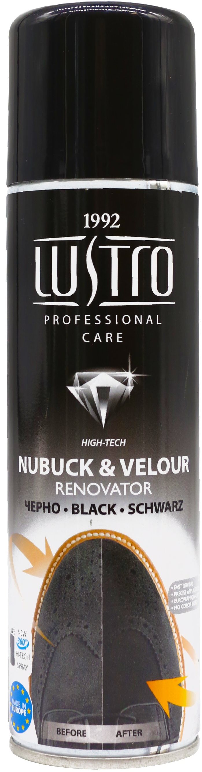 Lustro Black Suede & Nubuck Restoring Spray, 200 mL