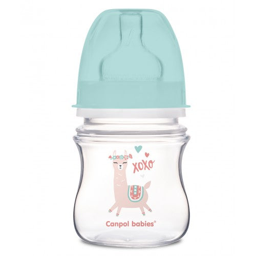 Canpol Babies 35/220 Green EasyStart Wide-Neck Anti-Colic Baby Bottle, 120 mL