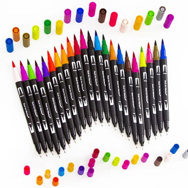 Dual Brush Pens DW-60 Watercolor Marker Set, 60 pcs - Image 2