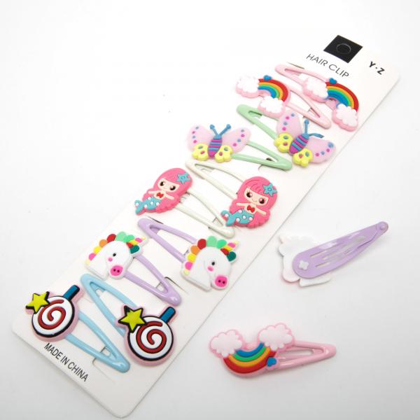 Kids' Silicone Shape Snap Hair Clips 6-4868, 2 pcs, 5.5 x 3 cm