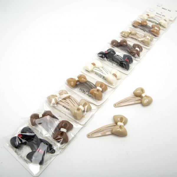 Kids' Bow Snap Hair Clips 6-5159, 2 pcs, 5.7 x 3 cm