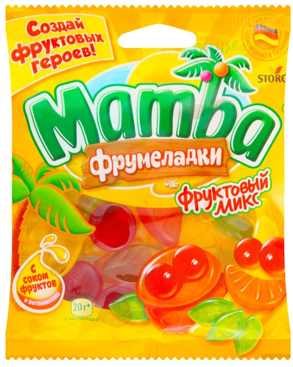 Mamba Fruit Mix Filled Fruit Gummies, 72 g