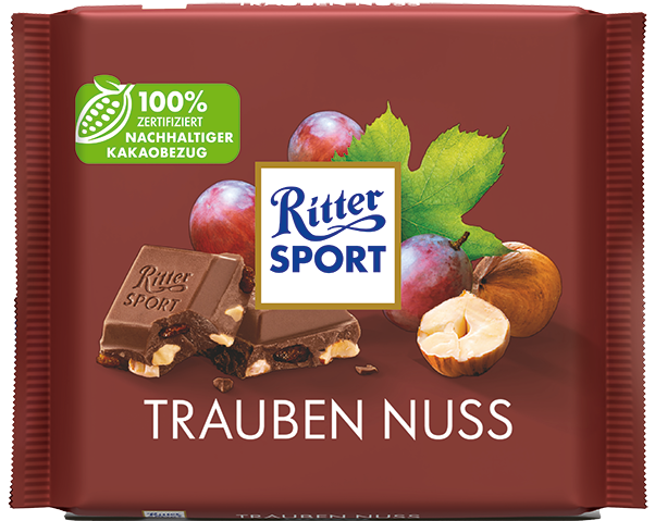 Ritter Sport Raisin & Nut Chocolate, 100 g