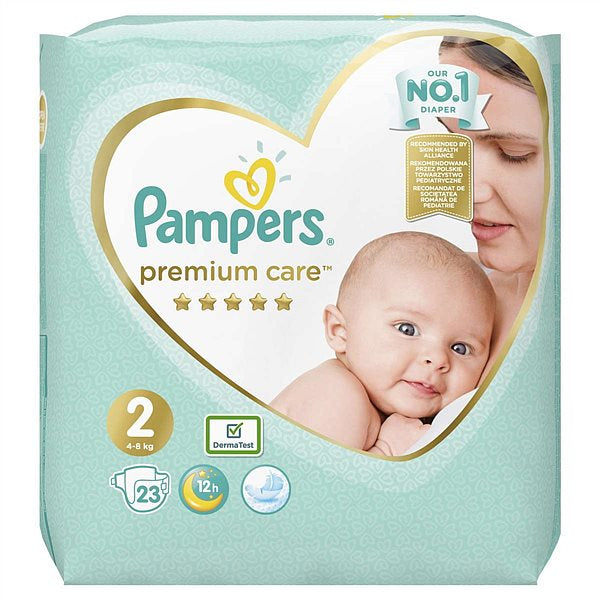 Pampers Premium Care Newborn Size 2 Baby Diapers, 23 pcs, 4-8 kg