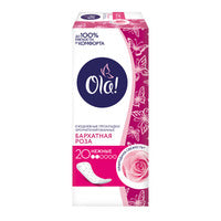 Ola! Daily Deo Velvet Rose Panty Liners, 20 pcs
