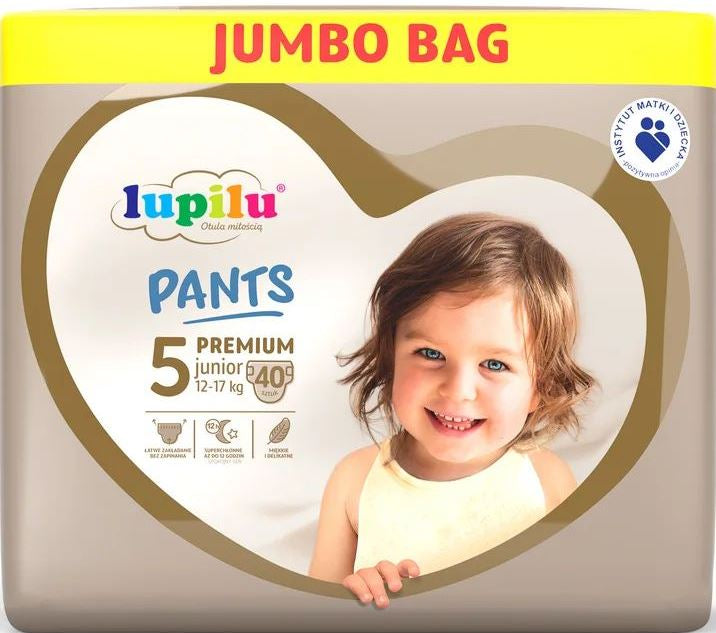 Lupilu Premium Size 5 Baby Pull-Up Diaper Pants, 12-17 kg, 40 pcs
