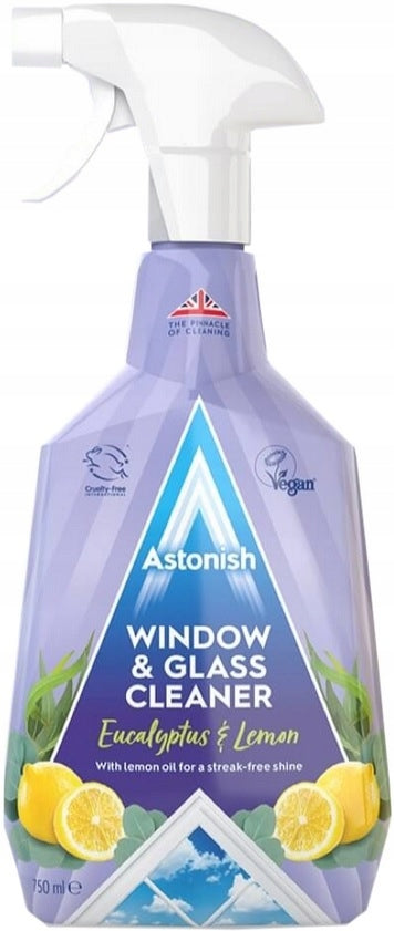 Astonish Eucalyptus & Lemon Glass & Mirror Cleaner Spray, 750 mL