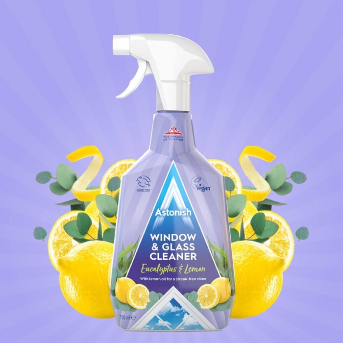 Astonish Eucalyptus & Lemon Glass & Mirror Cleaner Spray, 750 mL - Image 2