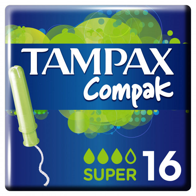 Tampax Compak super Tampons with Applicator, 16 pcs