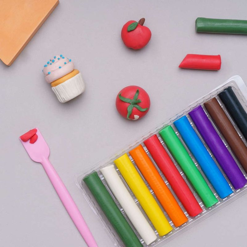 Shkoliaryk 83812902-UA Round Wax Modeling Clay, 10 Colors - Image 3