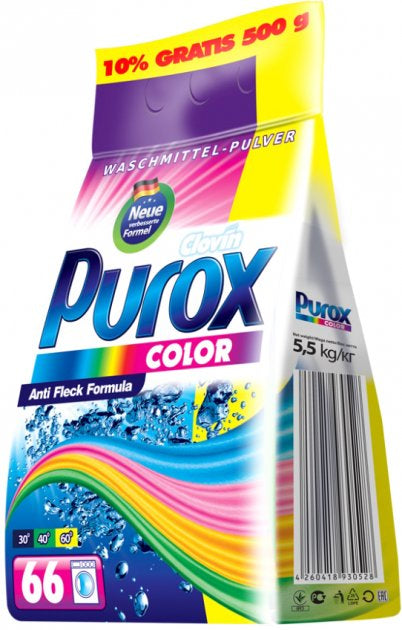 Purox Color Laundry Detergent Powder, 5.5 kg