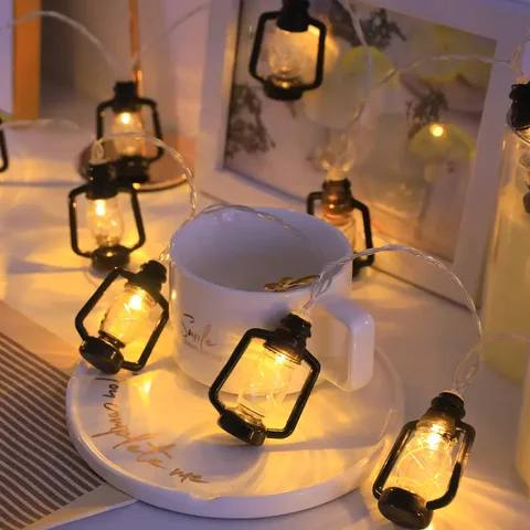 Lantern String Lights RV-358 (10 pcs, 3 m, warm Light, rechargeable battery + USB)