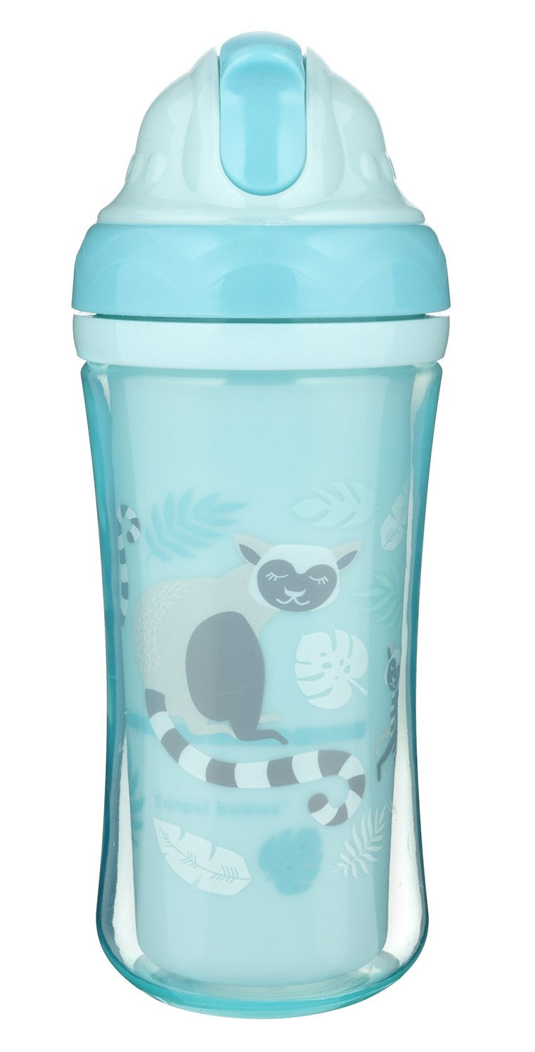 Canpol Babies 74/051 Lemur Double-Wall Sports Cup with Silicone Straw, 260 mL