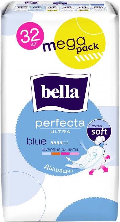 Bella Perfecta Ultra Blue Sanitary Pads, 32 pcs