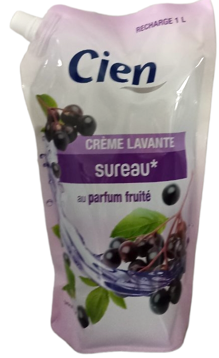 Cien Elderberry Liquid Cream Soap Refill, 1 L