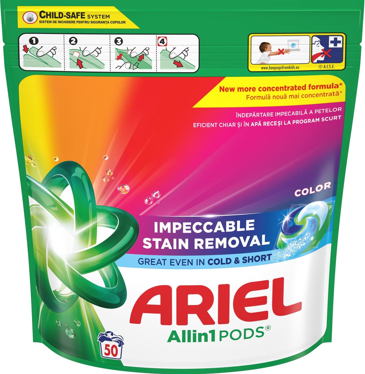 Ariel Color 4-in-1 Laundry Detergent Pods, 50 pcs (Price per 1 pc) - Image 3