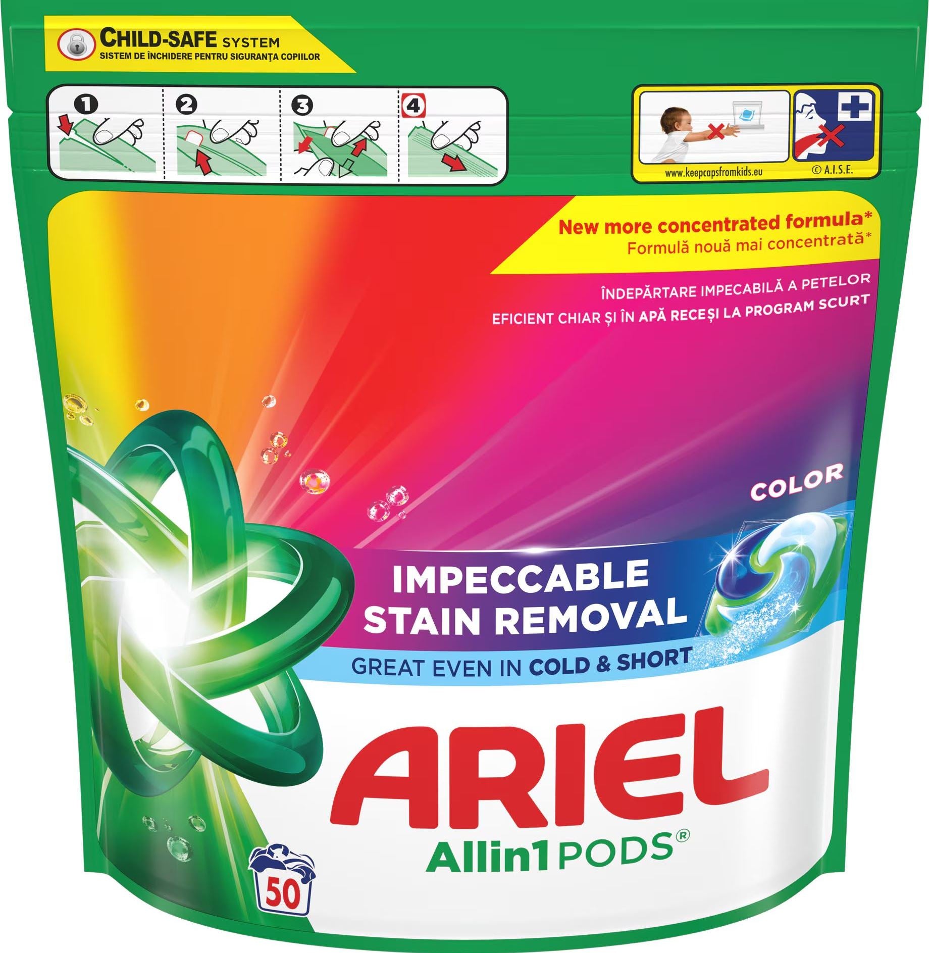 Ariel Color 4-in-1 Laundry Detergent Pods, 50 pcs (Price per 1 pc) - Image 3