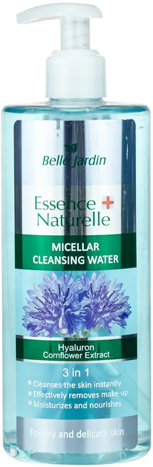 Belle Jardin Micellar Makeup Remover Water with Cornflower Extract & Hyaluronic Acid, 500 mL
