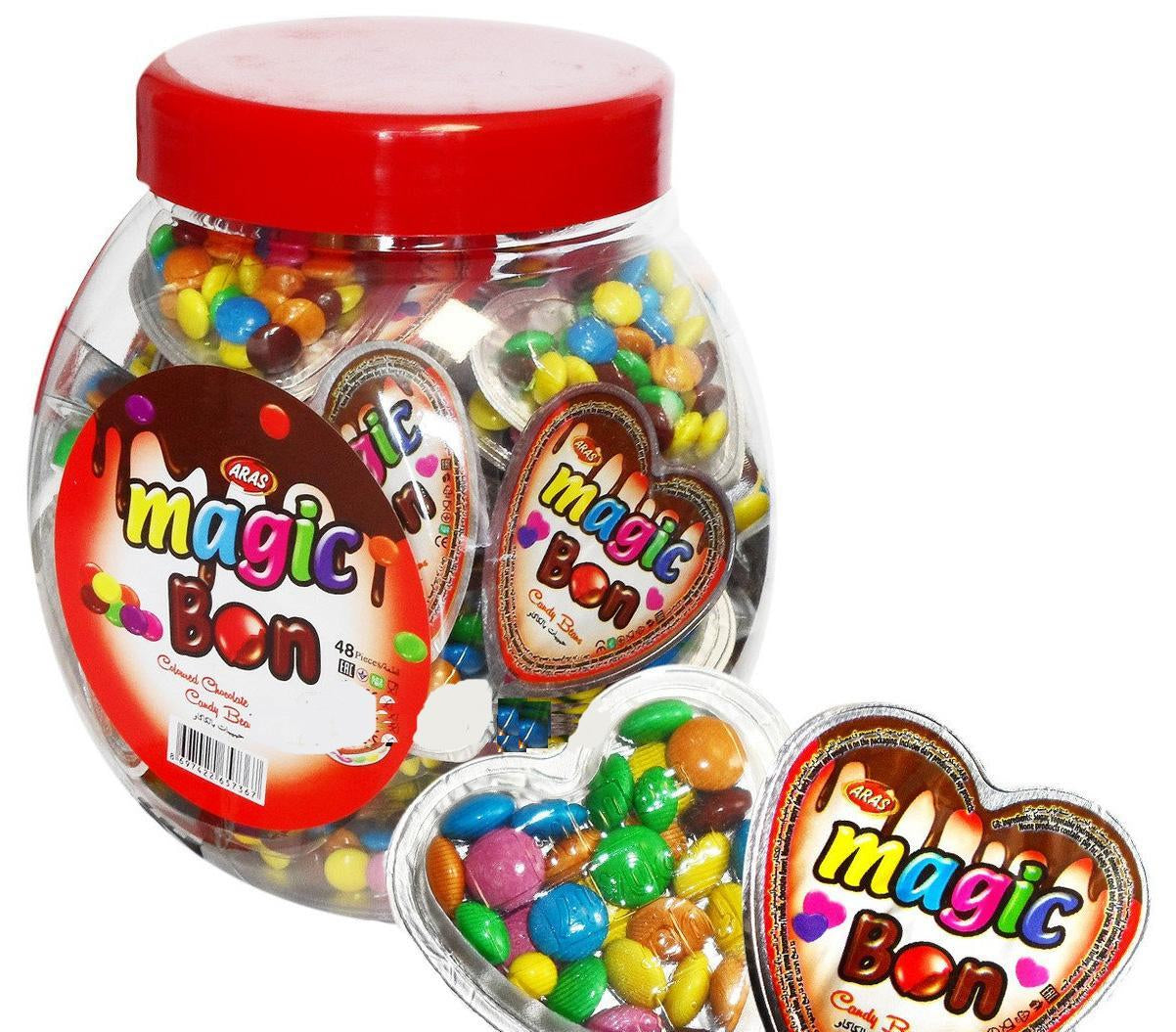 Magic Bon Heart Candy-Coated Drops, 10 g