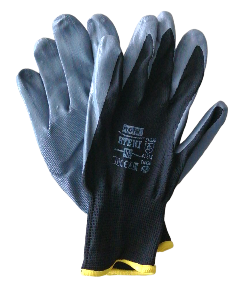 Rteni Size 10 Stretch Work Gloves, 1 Pair