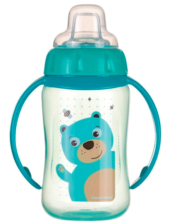 Canpol Babies 56/512 Turquoise Little Bear Baby Training Cup with Silicone Spout, 6+ Months, 320 mL