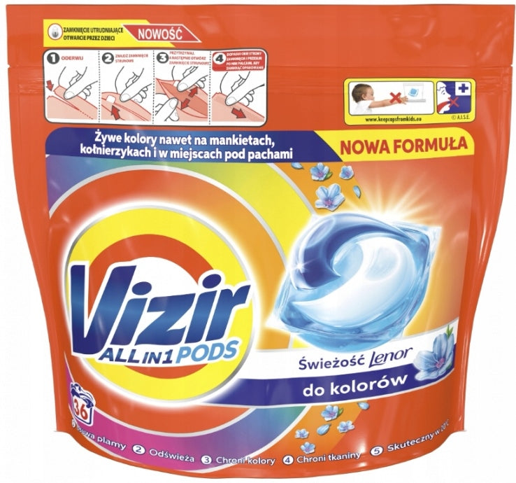 Vizir Color Lenor Laundry Detergent Pods, 36 pcs (Price per 1 pc)