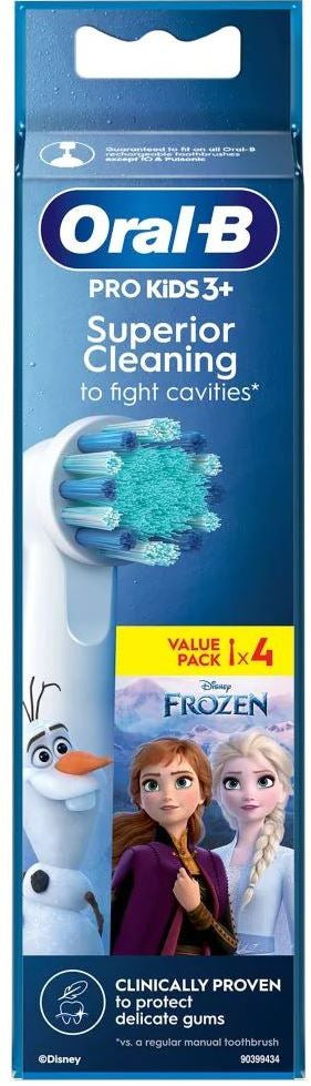 Oral-B Frozen Kids Electric Toothbrush Replacement Heads, Age 3+, 4 pcs
