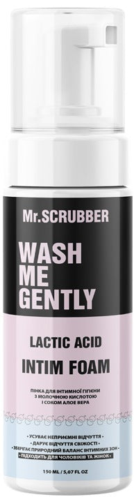 Mr. Scrubber Intimate Wash Foam with Lactic Acid & Aloe Vera Juice, 150 mL
