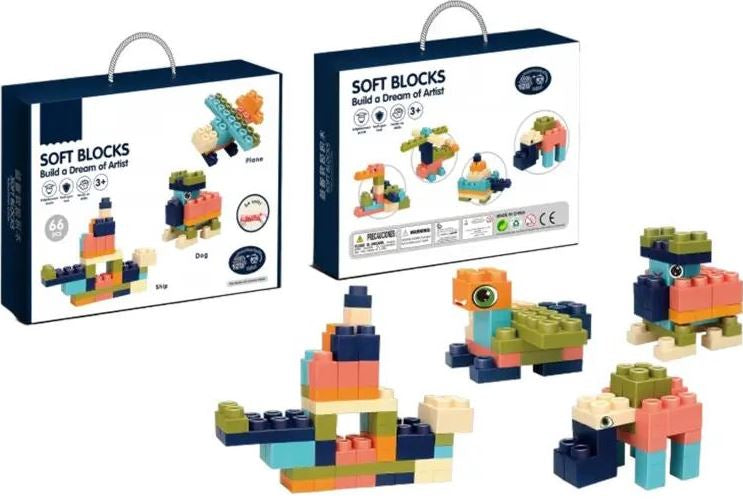 HC-029C-02 Soft Rubber Building Set, 66 pcs